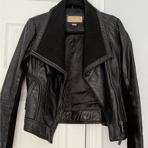MICHAEL KORS Black Leather Jacket